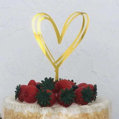 Big Red Love Cake Topper – Acrylic Wedding & Engagement Party Decoration, Valentine’s Day Love Cake Topper