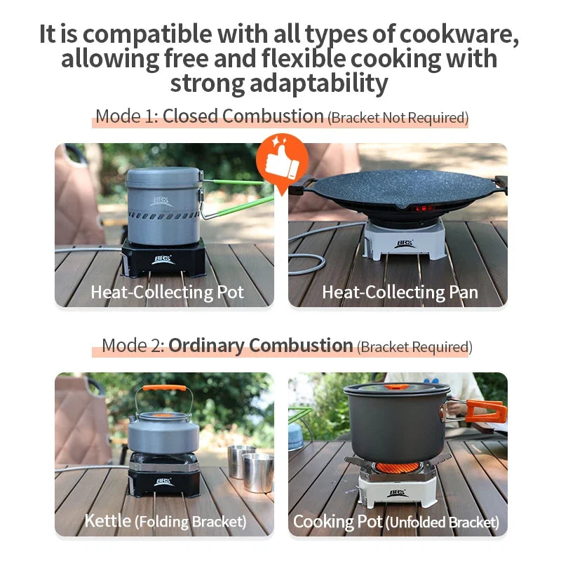 BRS-K007 3600W Camping Gas Stove - High-Power Infrared Portable Split Burner for Hiking & Outdoor Cooking