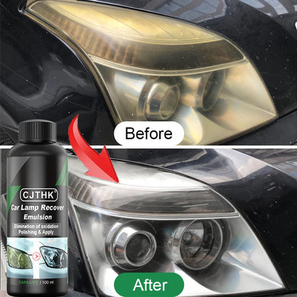 Car Headlight Restoration Kit — Polishing Paste & Liquid for Scratch Removal, Oxidation Cleaning, and Headlamp Repair