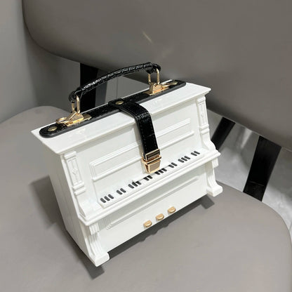 Luxury Designer Piano-Shaped Handmade Crossbody Shoulder Bag for Women – Elegant Purse, Messenger & Banquet Bag