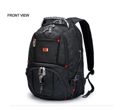 Swiss Multifunctional 17 Inch Laptop Backpack – Durable Travel Bag with USB Charging Port, Water-Resistant College Bookbag