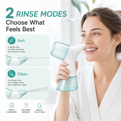 Nasal Irrigation System – Sinus Rinse Machine with Water and Waste Collection Tanks for Nasal Cleansing