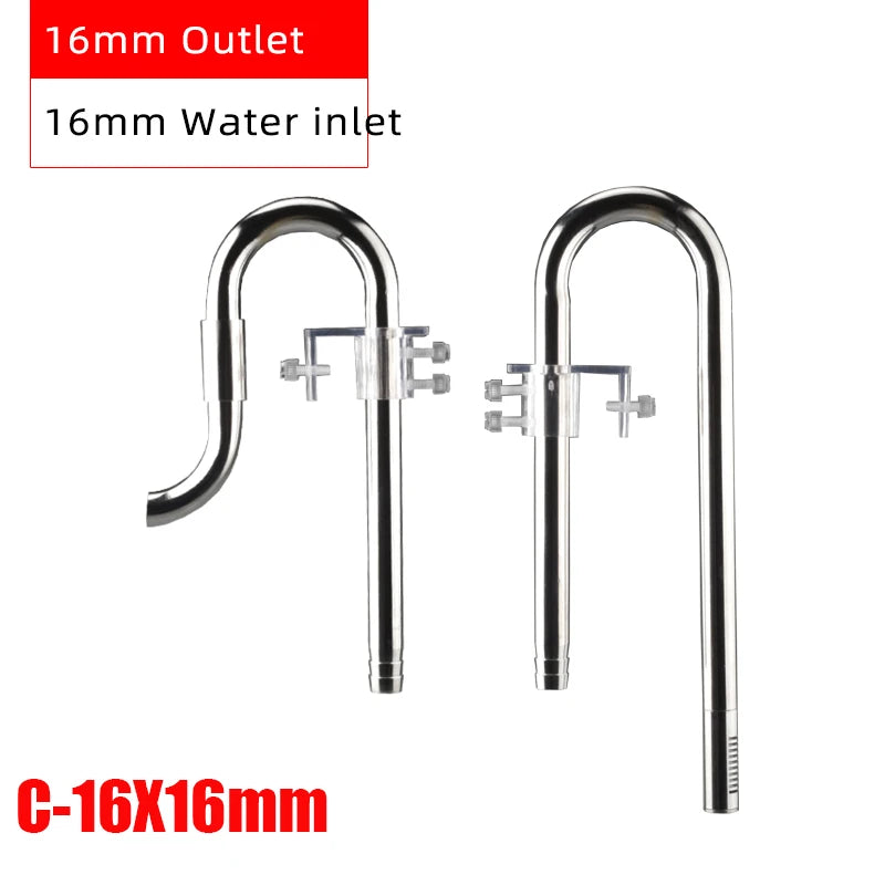ZRDR Aquarium Filter Accessories – Stainless Steel External Inlet/Outlet Tube & Oil Film Remover for Fish Tanks