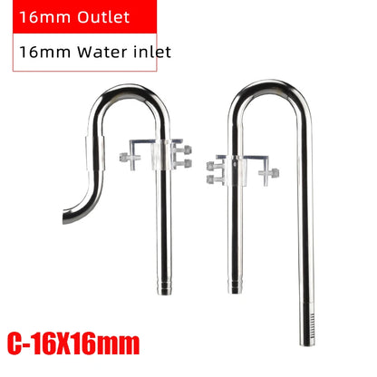 ZRDR Aquarium Filter Accessories – Stainless Steel External Inlet/Outlet Tube & Oil Film Remover for Fish Tanks