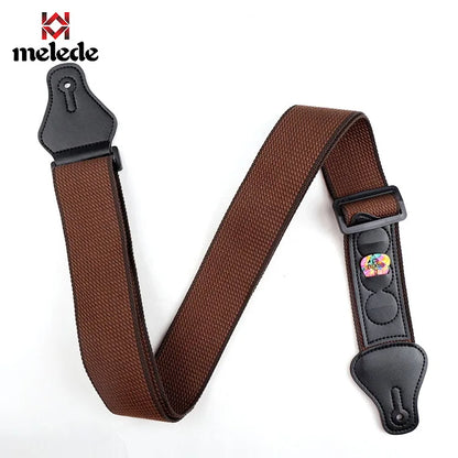 High-Quality Cotton Guitar Strap – Adjustable Length, 6.2cm Wide for Acoustic Guitar & Electric Bass