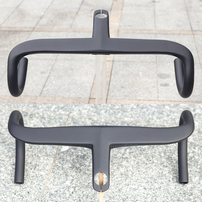 KOCEVLO T800 Carbon Road Bike Handlebar - Integrated 28.6mm Internal Cable Routing Drop Bar