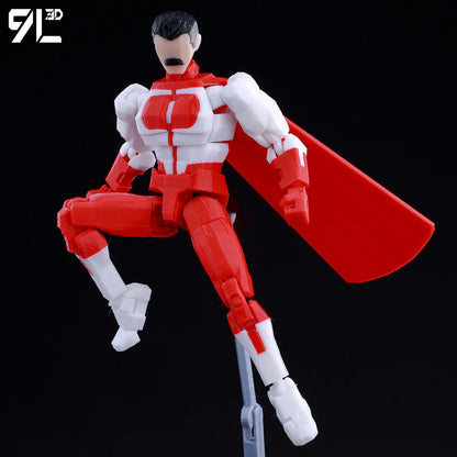 9L3D Lucky 13 Invincible Boy Eve Action Figure — 3D Printed Anime Model, Multi-Jointed Poseable Collectible Toy Gift for Fans