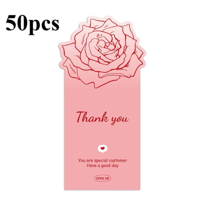 50pcs Pink Bowknot Thank You Stickers - Cute Rose Gift Box Sealing Labels for Decorative Packaging & Presents