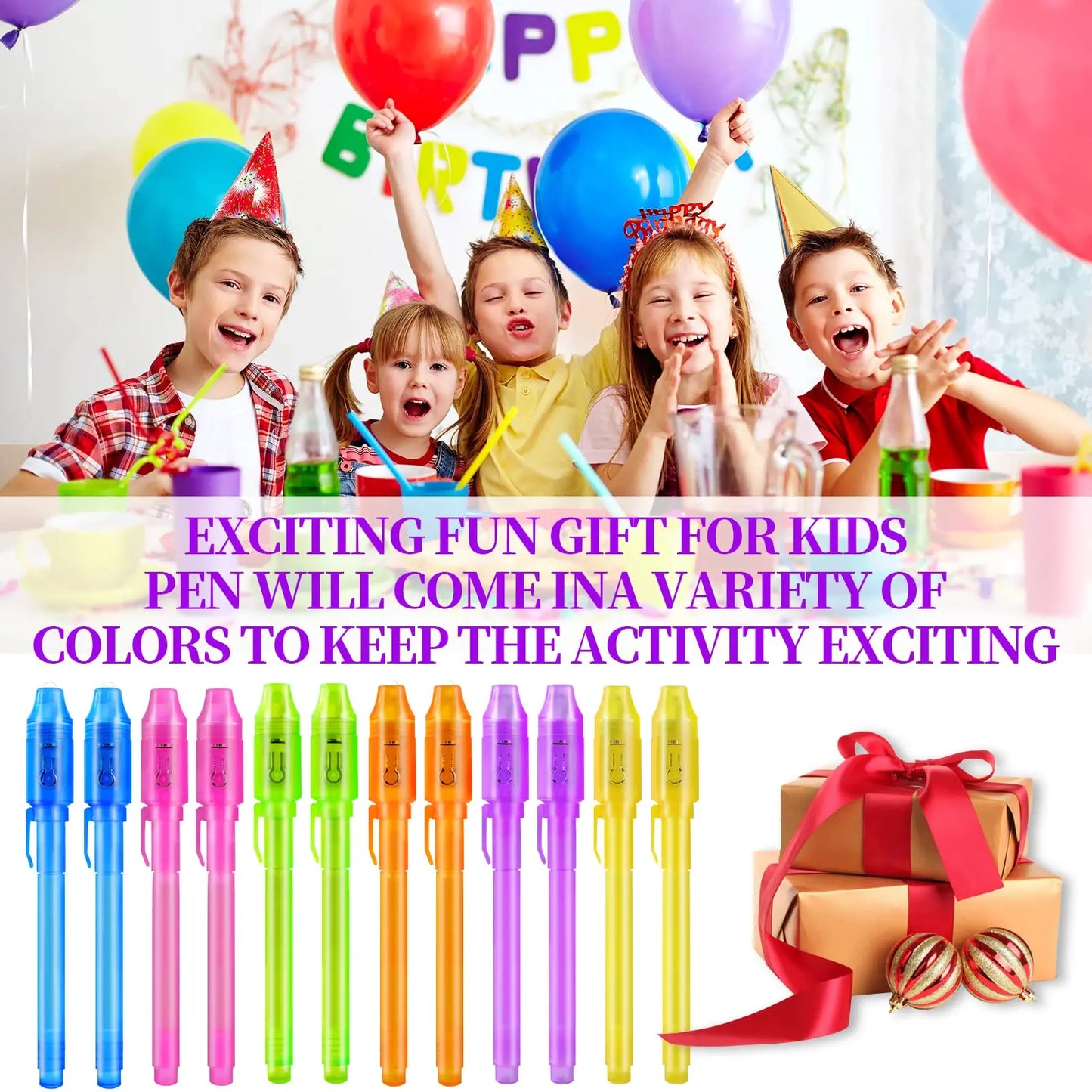 10pcs Invisible Ink Magic Pens – UV Light Disappearing Ink for Kids, Party Favors, Classroom Prizes & Secret Messages