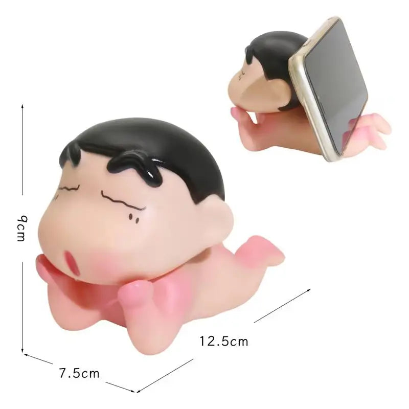 Take Bath Zaemon Crayon Shin-Chan Mobile Phone Stand – Desktop Figure Ornament & Car Decoration Gift Doll