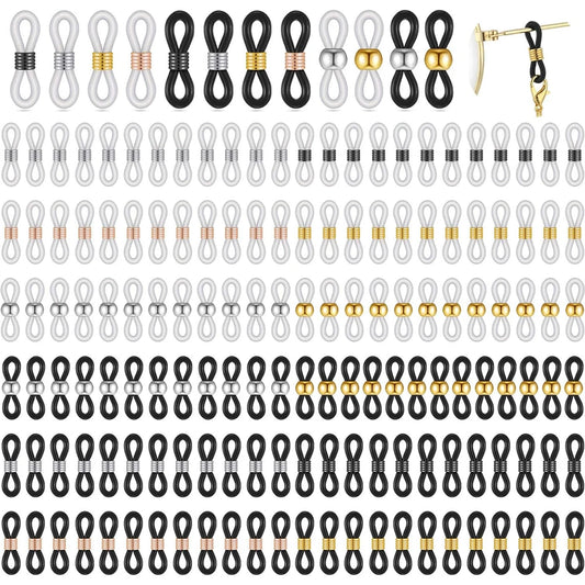 120PCS Eyeglass Chain Connector Set - Adjustable Anti-Slip Silicone Strap Holders for Women’s Glasses & Sunglasses