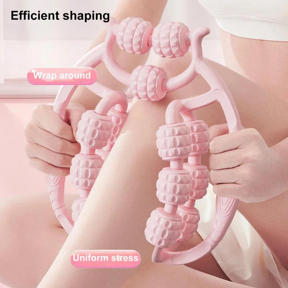 Portable Round Massager Roller – Waist, Abdominal & Leg Clip Tool for Cellulite, Stovepipe & Meridian Massage
