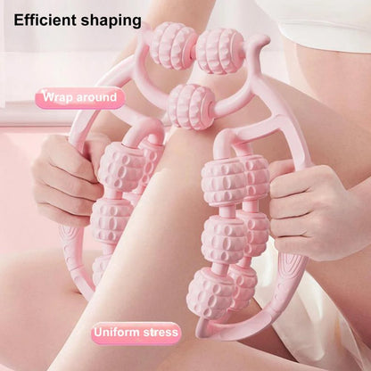 Portable Round Massager Roller – Waist, Abdominal & Leg Clip Tool for Cellulite, Stovepipe & Meridian Massage