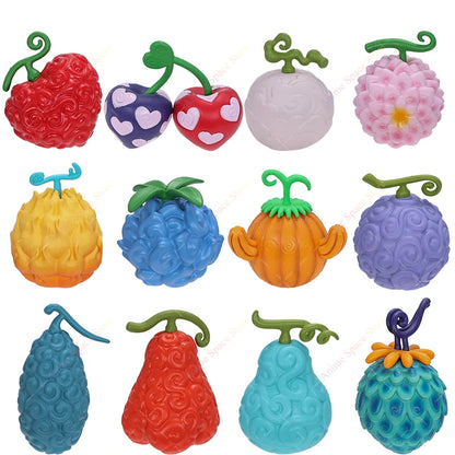 12pcs One Piece Devil Fruit Figures Set – Boa Hancock Love-Love, Robin Flower-Flower, Fish-Fish & Azure Dragon Model Toys