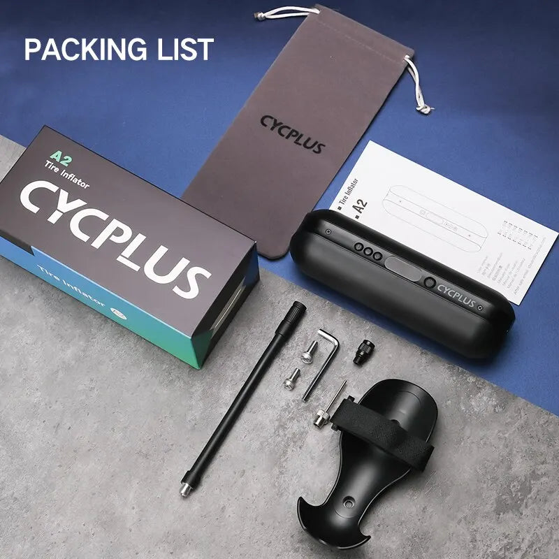 CYCPLUS A2 Wireless Air Compressor – Portable Smart Bicycle & Car Tire Pump, 150psi High Pressure for MTB, Bike, Ball