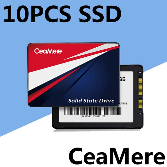 10PCS Solid State Drive SSD — 120GB-1TB SATA3 2.5” Internal Hard Drive for Laptop & Desktop