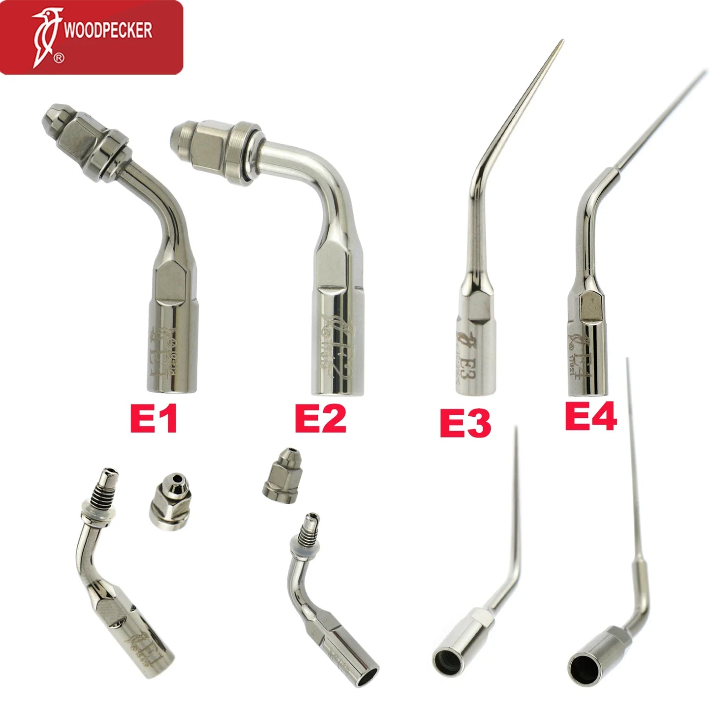 Woodpecker Dental Scaler Tips – Ultrasonic Tooth Cleaning, Endo & Perio Scaling Tips, Fit EMS UDS Scaler Handpiece