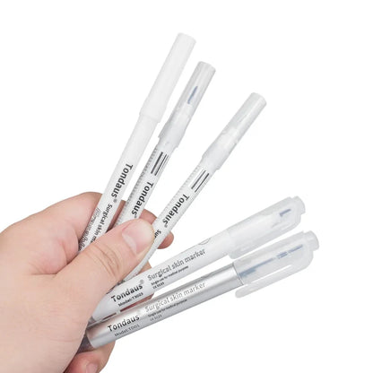 Professional Surgical Sterile Skin Marker Pen – Microblading Tattoo Eyebrow & Lip Marker with Measuring Ruler Set