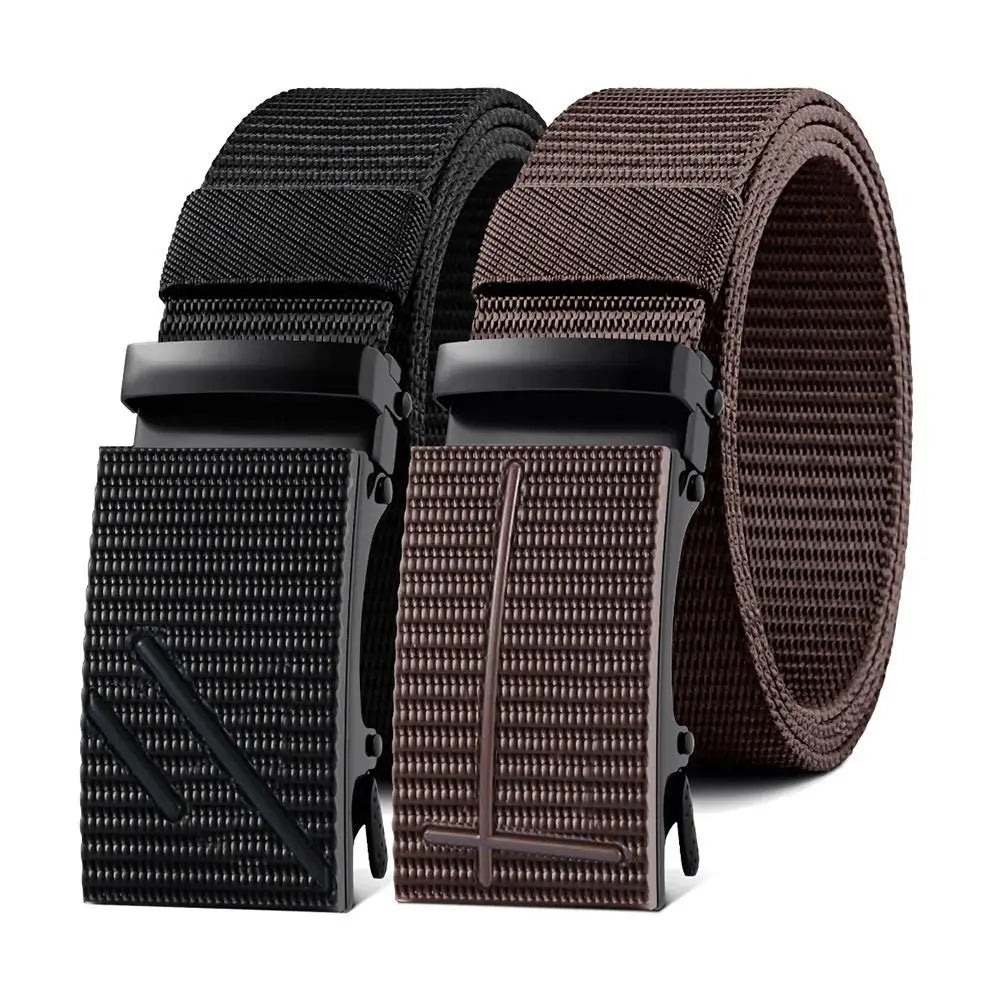 Men's Casual Cowboy Nylon Belt – Breathable Tactical Waistbelt with Alloy Buckle for Outdoor Accessories