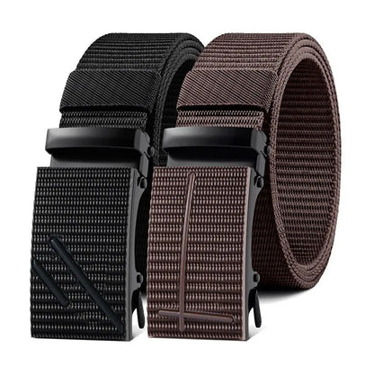 Men's Casual Cowboy Nylon Belt – Breathable Tactical Waistbelt with Alloy Buckle for Outdoor Accessories