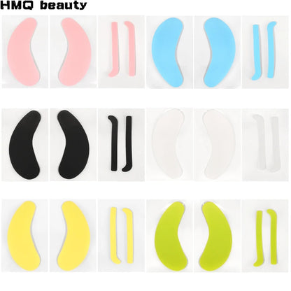2 Pairs Reusable Silicon Eye Pads for Lash Lifting – Eyelash Perming Silicone Pads & Lash Lift Ribbons Makeup Tools