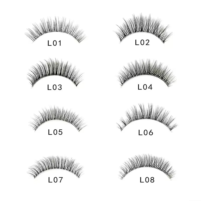 5 Pairs Manga Style Cosplay False Eyelashes – Soft Natural Short Mink Strip Lashes with Clear Band