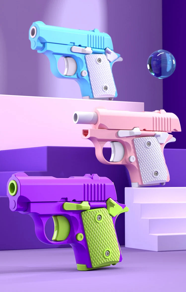 Mini 1911 Gravity Fidget Gun – ABS Plastic 3D Printed Stress Relief Toy for Boys and Kids Gift