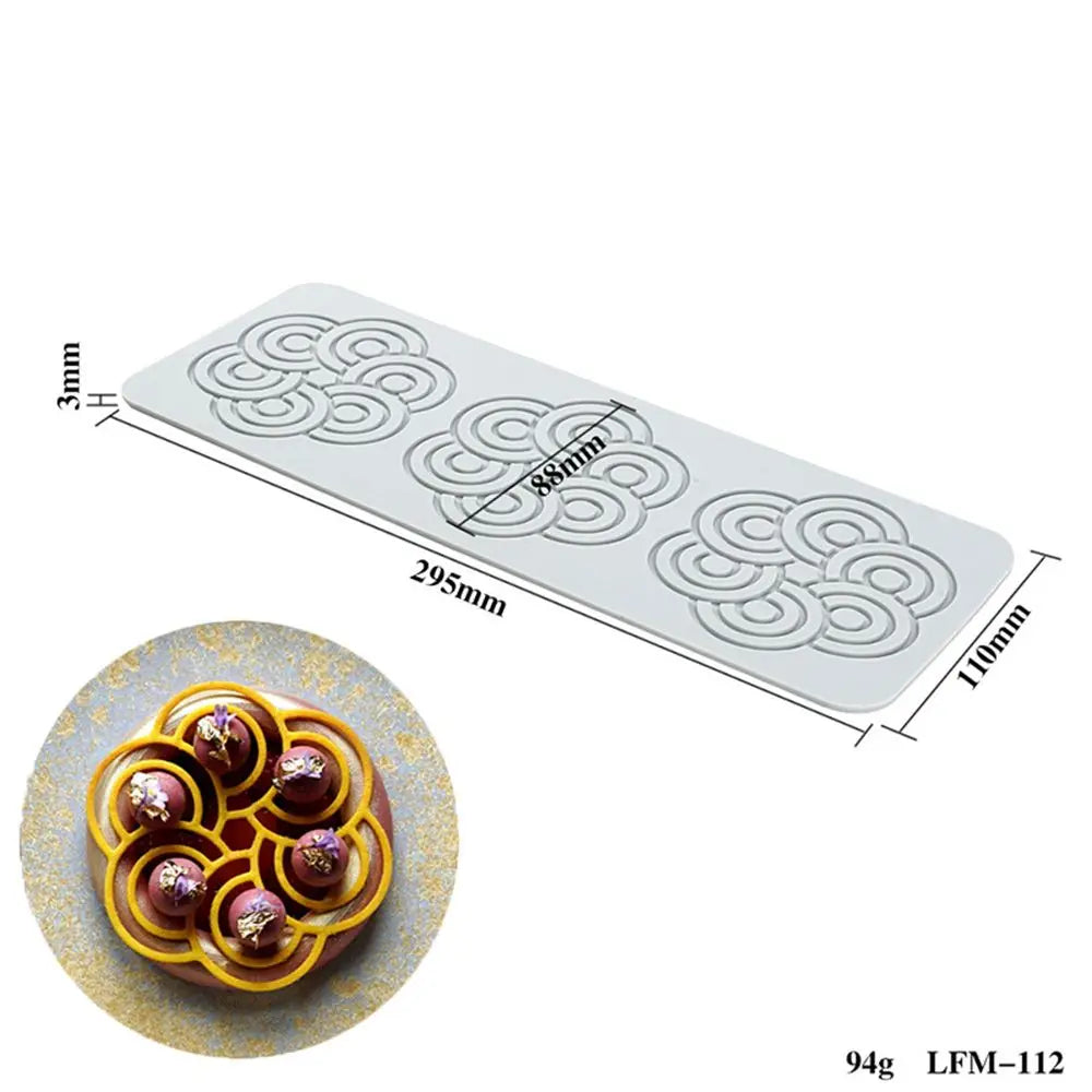 Flower & Leaf Pattern Silicone Mold — Fondant Cake Lace Mat for DIY Baking, Craft & Cake Decoration
