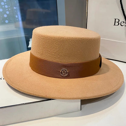 Fedora Hats for Women and Men - Elegant Fashion Bowler Dress Caps with Ribbon Band, Felt Jazz Hat for Weddings, Church, Panama Style