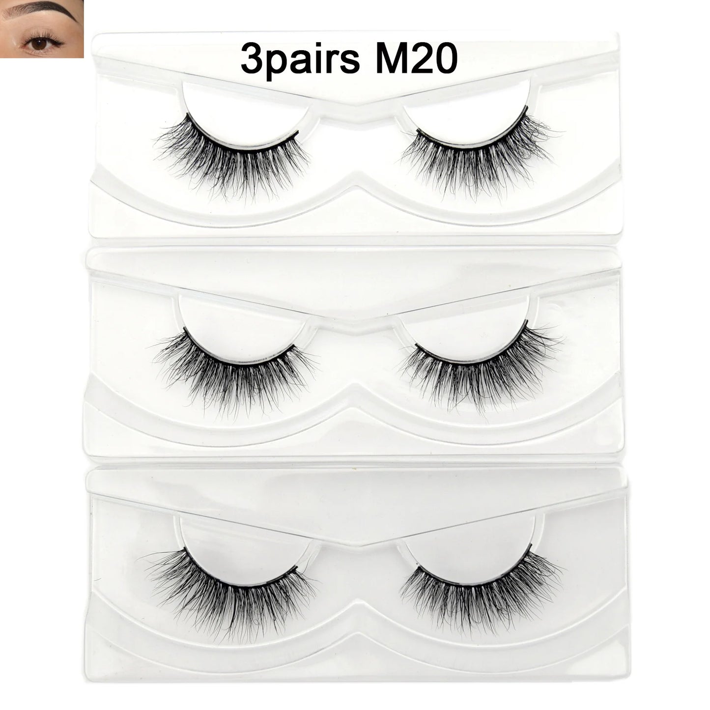 Visofree 13mm 3D Mink Eyelashes – Natural Long Handmade Cruelty-Free False Lashes for Makeup G04
