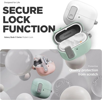 Security Lock Case for Galaxy Buds 3 & Buds 3 Pro – Shockproof Cute Protective Cover for Samsung Galaxy Buds 3