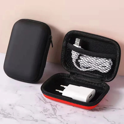 Portable Travel Cable Organizer Bag – Zipper Storage Case for Earphones & Electronic Accessories