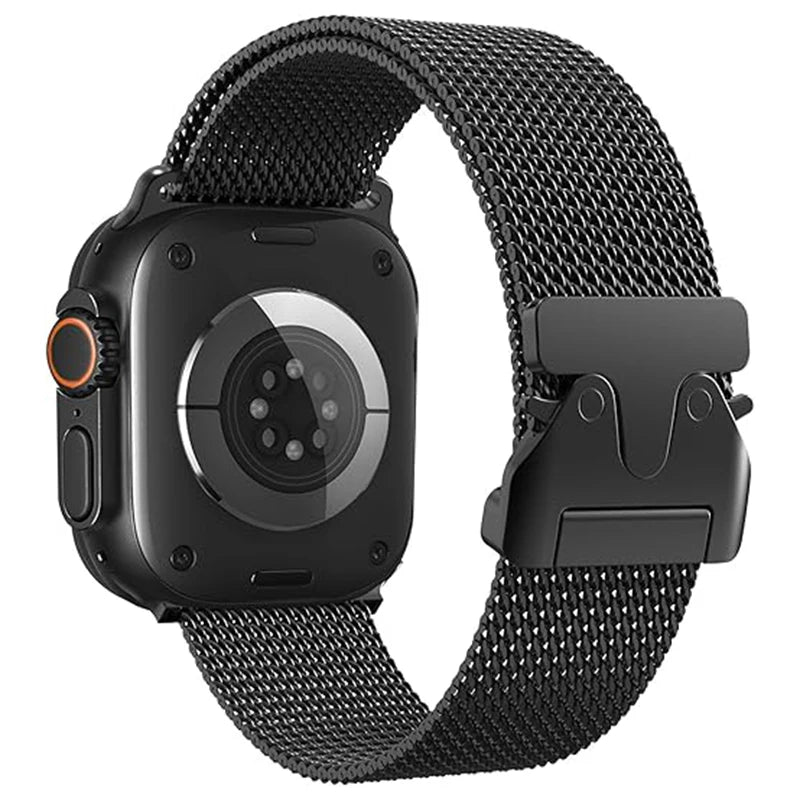 Milanese Loop Stainless Steel Strap for Apple Watch – Compatible with Ultra 2, Series 10/9/8/7/6/5/4 (38mm-49mm)