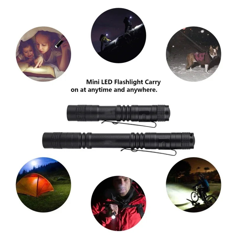 Mini Portable LED Pen Light – Ultra Bright Pocket Handheld Flashlight High Lumens Torch for Camping, Outdoor & Emergency Use