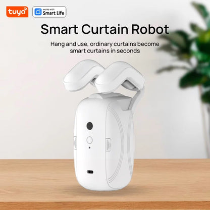 Tuya Smart Curtain Robot Motor — Roman Rod Track, App & Remote Remote Control, Single/Double, Works with Tuya Gateway