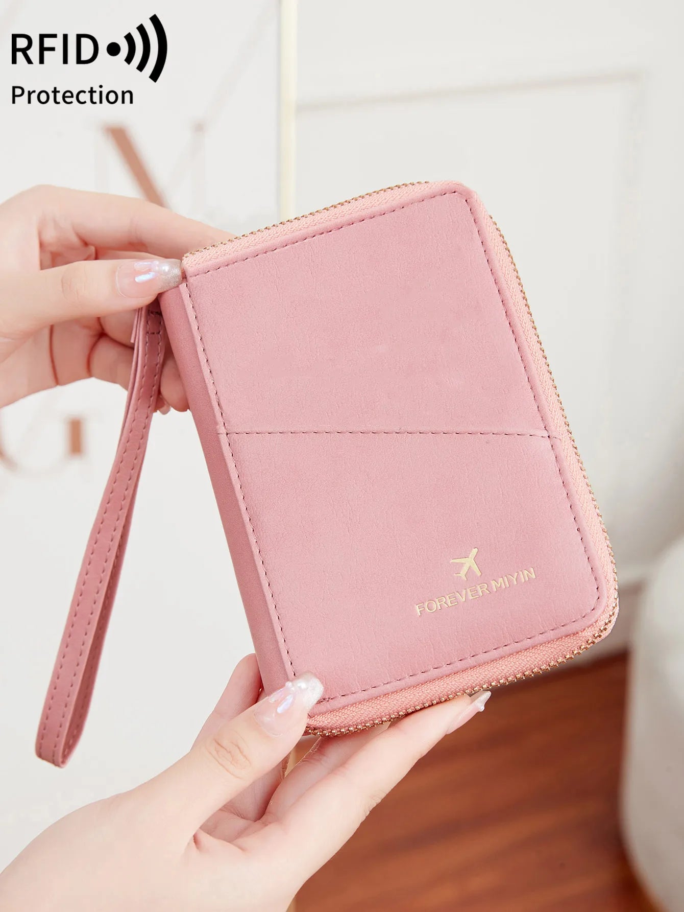 New Retro RFID PU Leather Passport Bag – Fashionable Multifunctional Passport Cover & Travel Clip for Men & Women