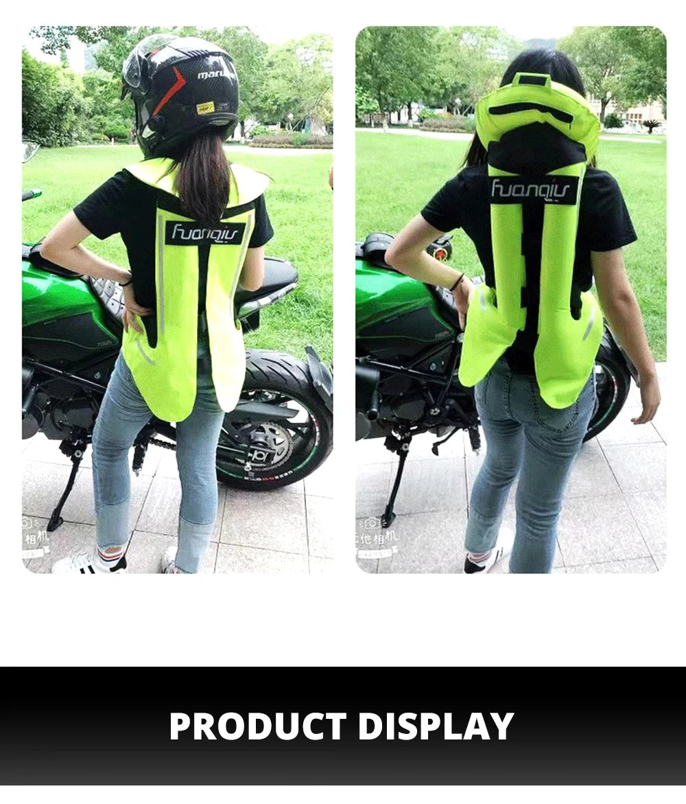 Motorcycle Airbag Vest for Men – Reflective Life Jacket, Protective Moto Vest for Motocross, S-3XL Size