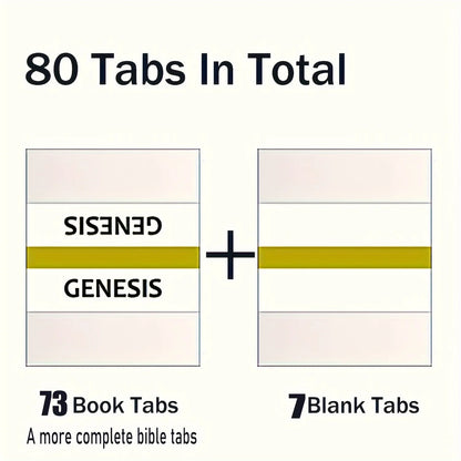 Golden Edged Bible Tabs – Sticky Labels for Old & New Testament, Book Markers and Bible Page Tabs