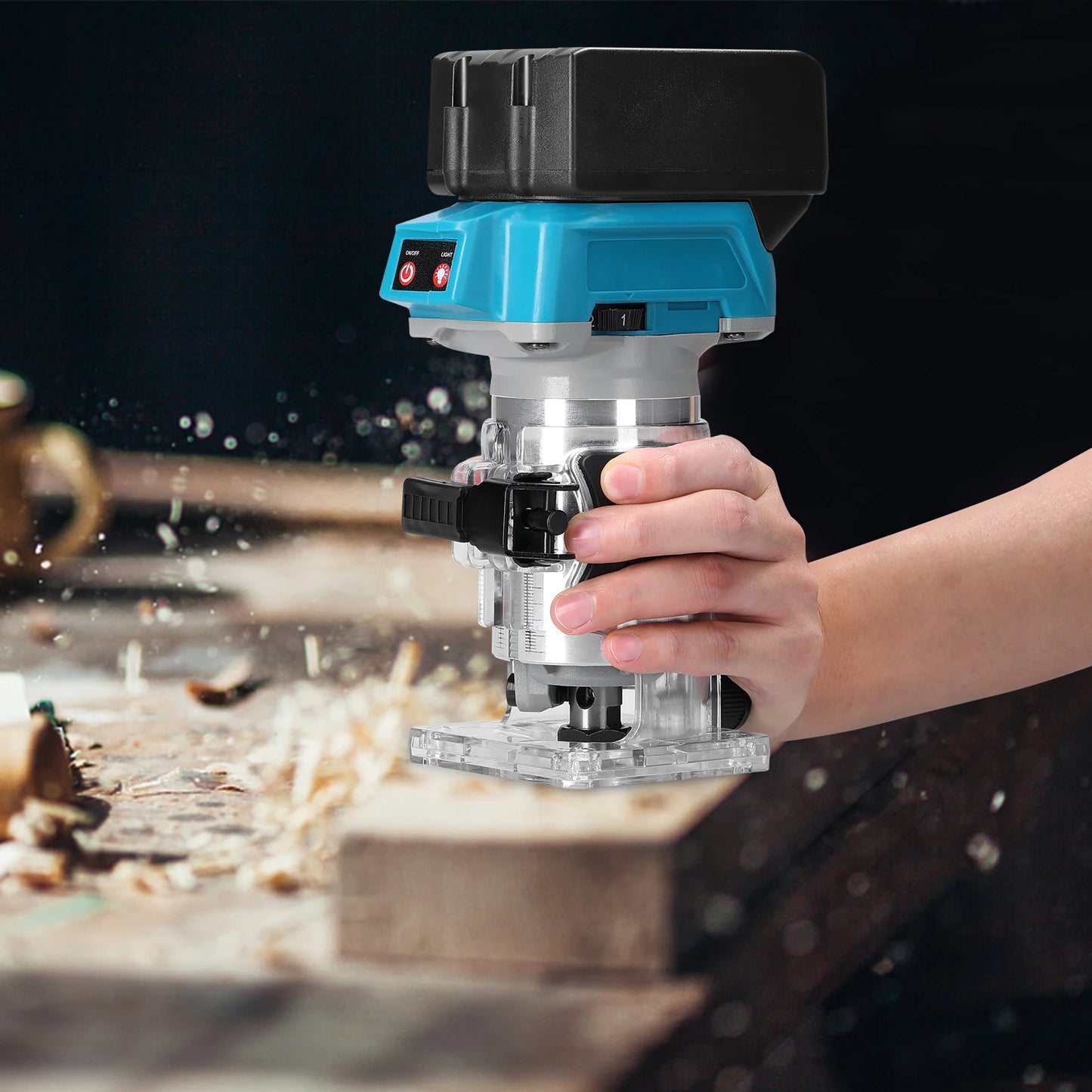 Woodworking Electric Trimmer - Brushless Trimming Machine, Router & Engraving Slotting Tool for Makita 18V Battery