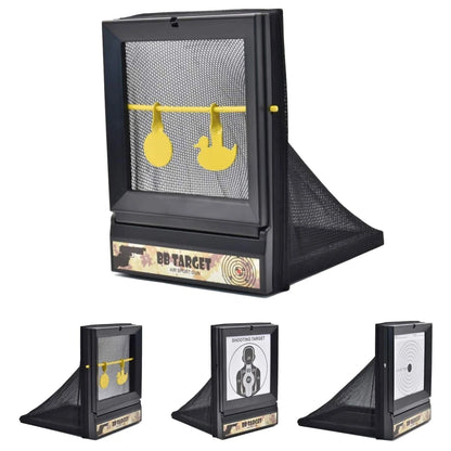 AirSoft Shooting Targets with Trap Net Catcher – Reusable BB & Pellet Target Stand with Paper Sheets, Diamond Grade 24BD