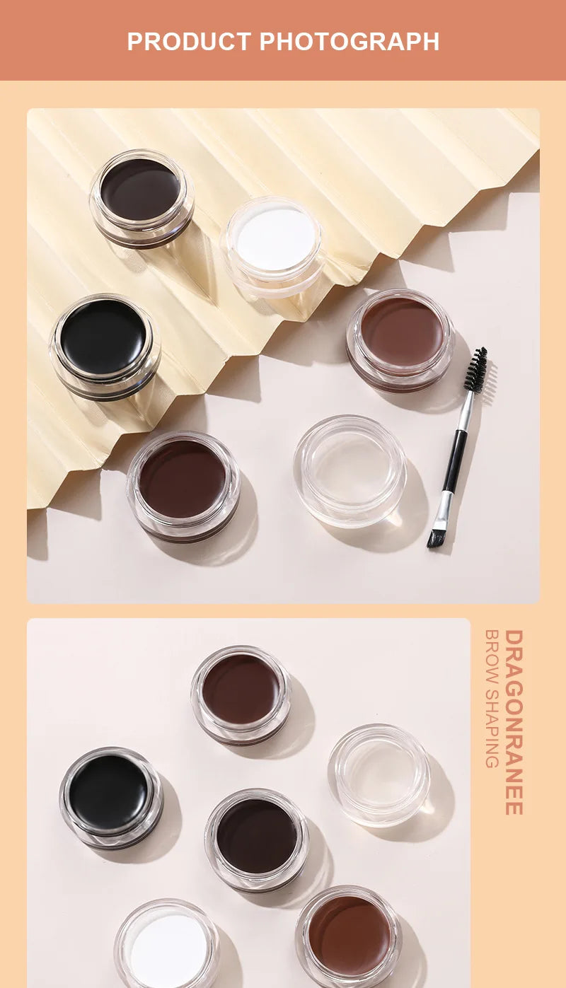 Matte Eyeliner & Eyebrow Cream Gel – Waterproof, Long-Lasting Brow Contouring Cream in Brown & Black for Wild Brows & Concealer