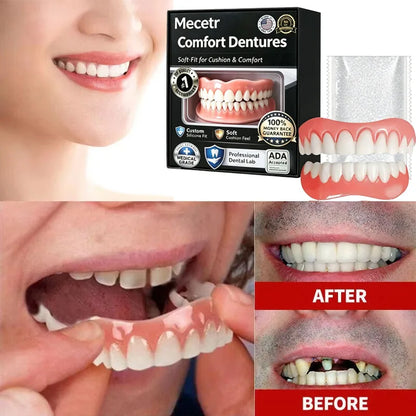 Adjustable Denture Teeth Set - Portable Full Mouth Fake Teeth Model for Adults & Elderly Dental Practice