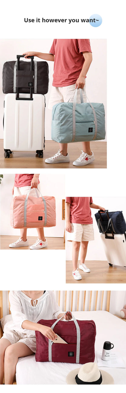 2-Pack Foldable Travel Duffel Bags – Airlines Carry-On, Weekender & Gym Tote for Men and Women