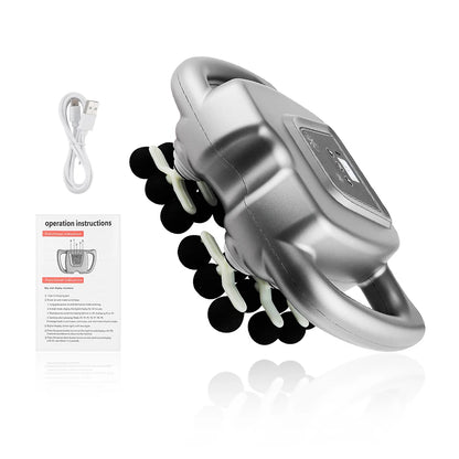 24-Head Fascia Massage Gun 9 Modes High-Frequency Vibration Full Body Massager for Back Neck Shoulder Waist Muscle Relaxation Deep Tissue Massage Device