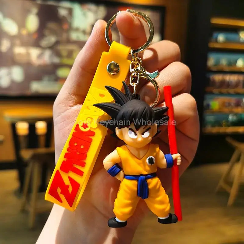 Dragon Ball Z Keychain – Super Saiyan Goku, Bulma, Broly, Piccolo & Majin Buu Car Pendant Toy Gift for Kids