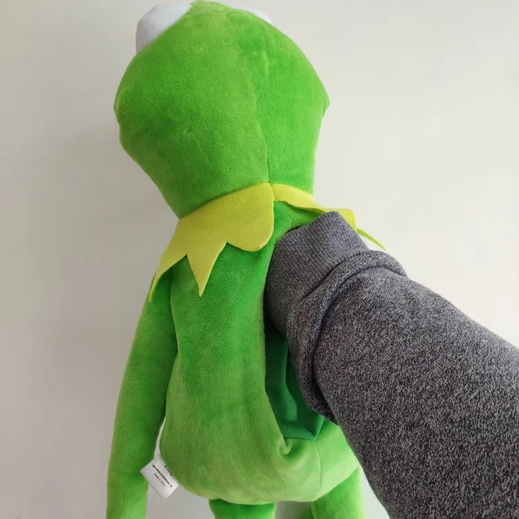 60cm Kermit the Frog Plush Doll - Soft Stuffed Frog Hand Puppet Toy for Kids, Christmas, and Halloween Gifts