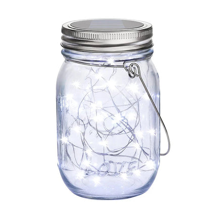 Mason Jar Solar Bottle Lights – LED String Fairy Lights, Waterproof Hanging Lantern for Garden & Wedding Decorations
