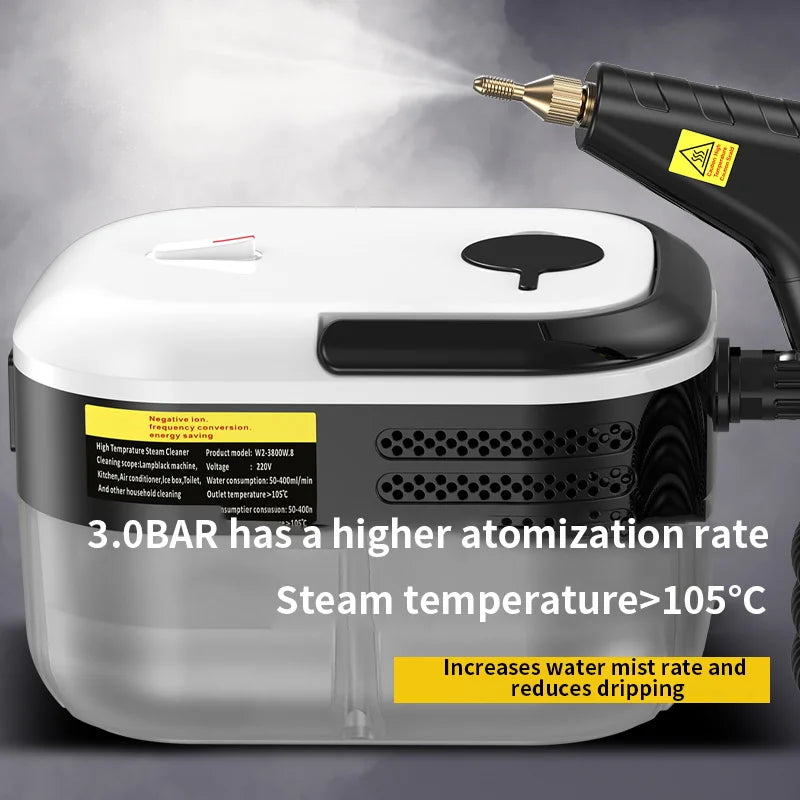 High-Temperature Steam Cleaner – Sterilization for Kitchen, AC, Home & Car, 110V US / 220V EU Plug
