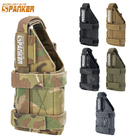 Left Hand Tactical Pistol Holster - Adjustable Glock 17 Gun Case with Magazine Pouch for Hunting & Outdoor Use