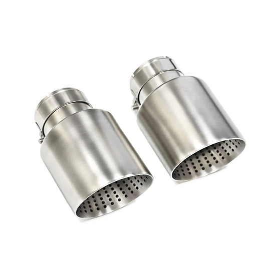 Matte Stainless Steel Car Exhaust Tip — Universal 60-63mm Muffler Nozzle for VW GTI MK7 Golf7